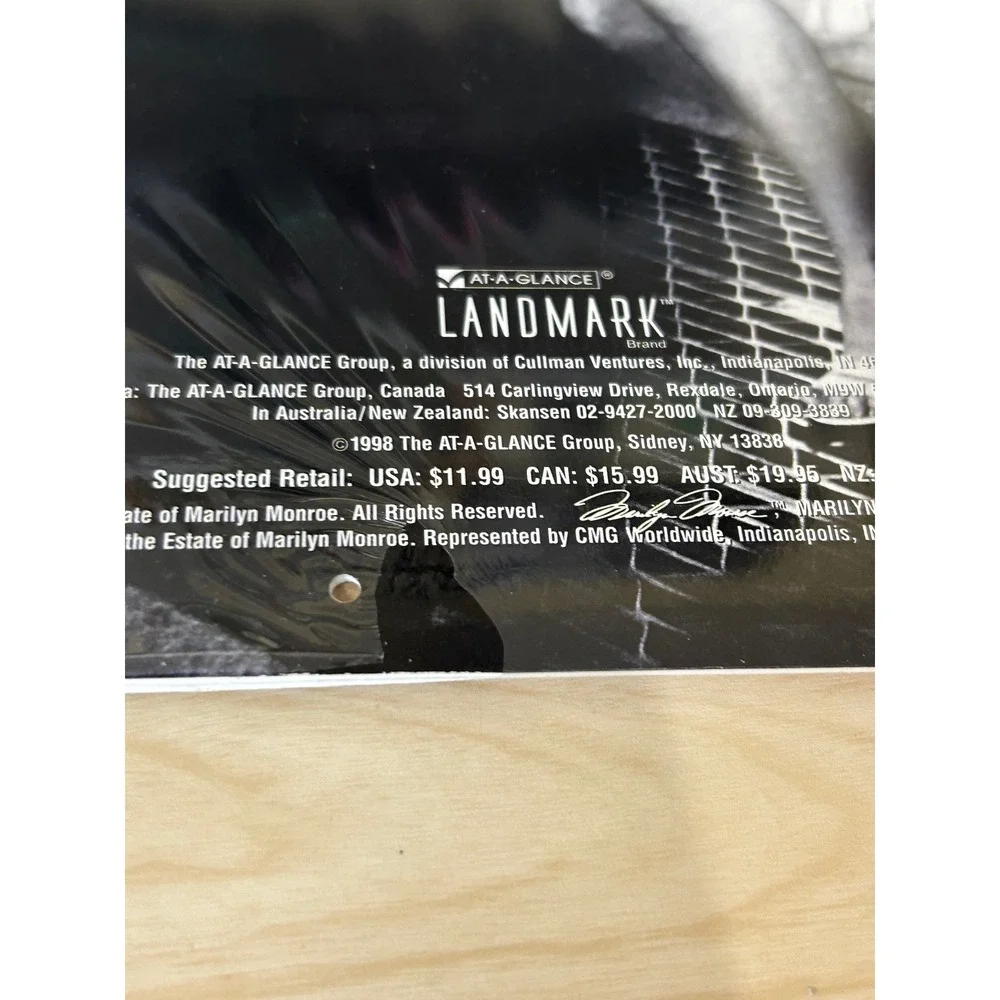 Vintage 1999 Marilyn Monroe Wall Calendar Landmark At-A-Glance New Sealed